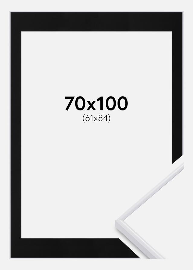 Ram med passepartou Frame Visby Black 70x100 cm - Picture Mount Black 62x85 cm