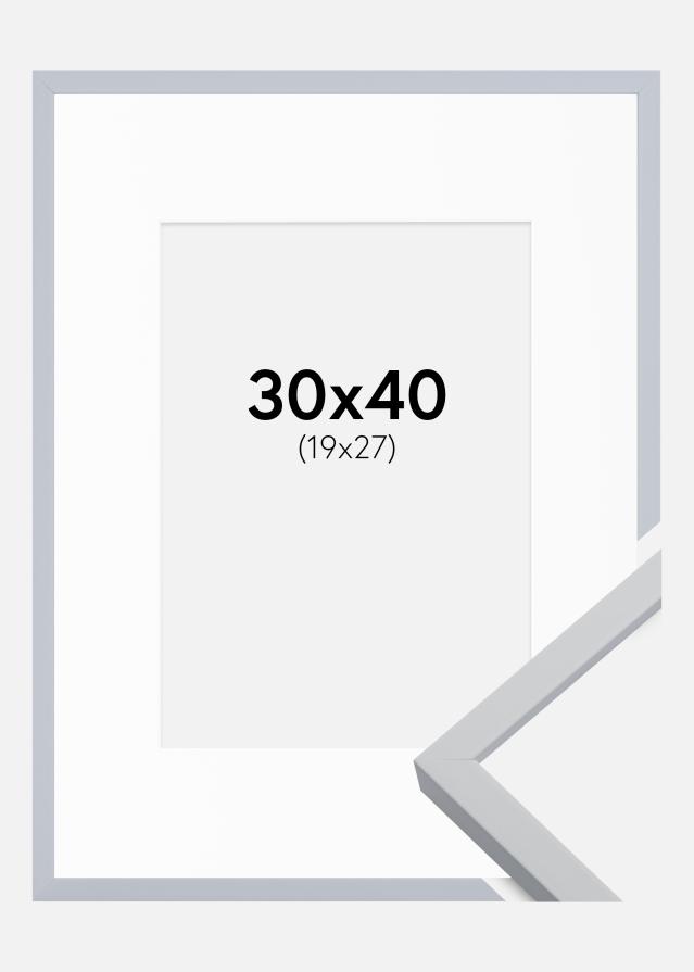 Ram med passepartou Frame Oslo White 30x40 cm - Picture Mount White 20x28 cm