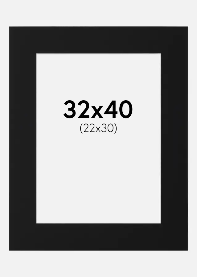 Artlink Mount Black Standard (White Core) 32x40 cm (22x30)