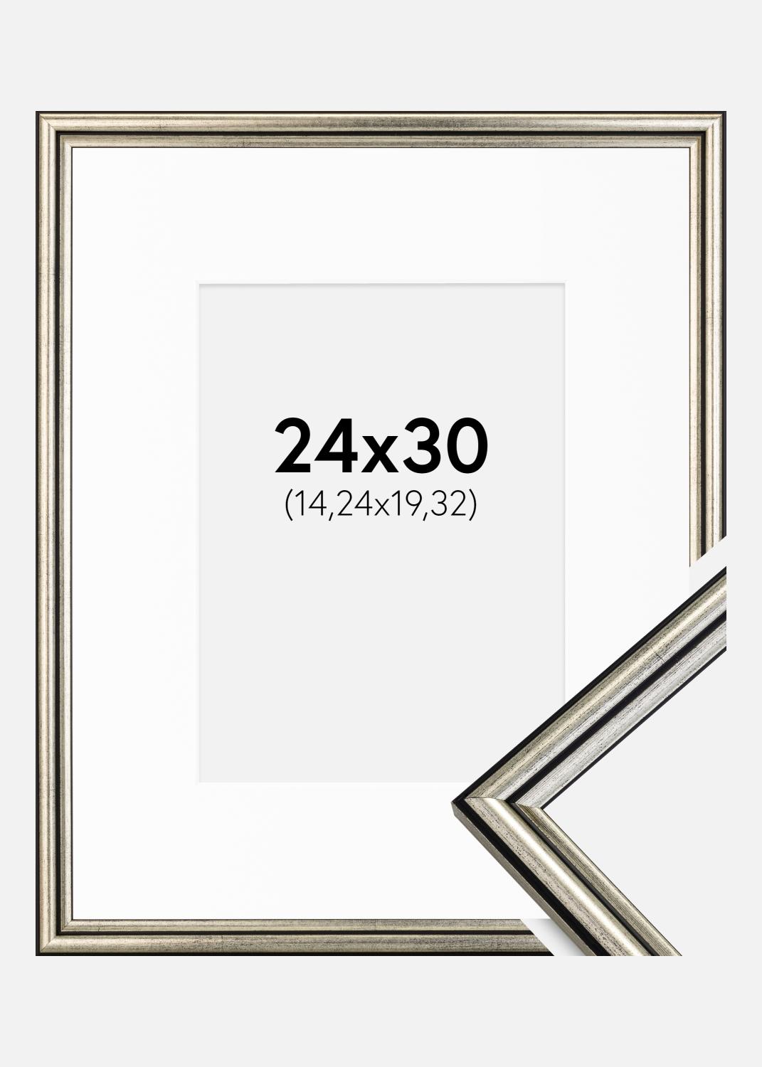 Product Image for Frame Horndal Silver 24x30 cm - Picture Mount White 6x8 inches