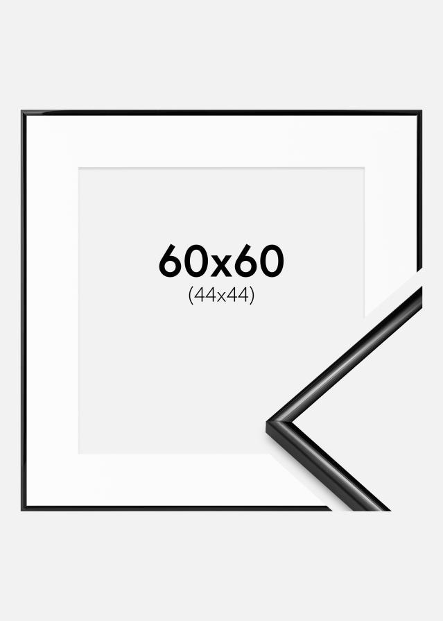 Ram med passepartou Frame Scandi Black 60x60 cm - Picture Mount White 45x45 cm