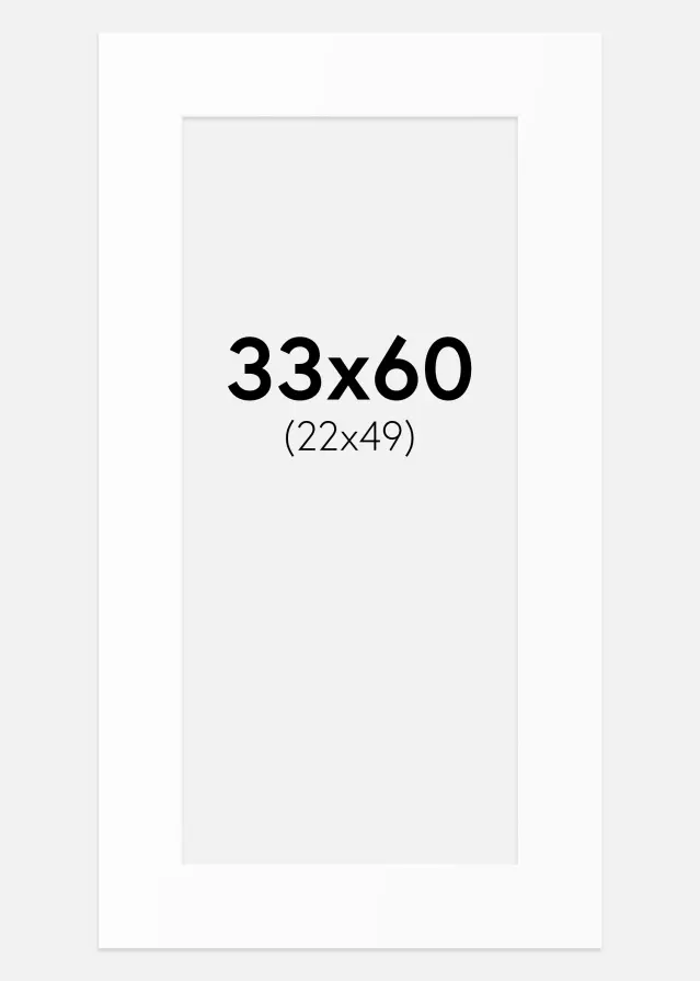 Artlink Mount White Standard (White Core) 33x60 cm (22x49)