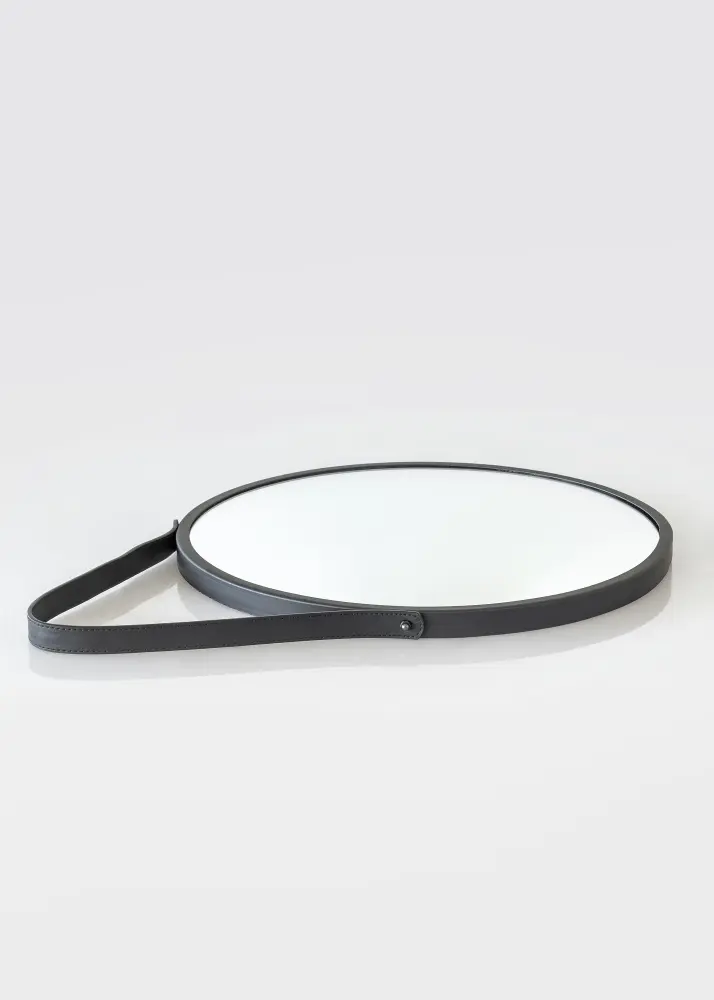 House Nordic Mirror Trapani Black 38 cm Ø