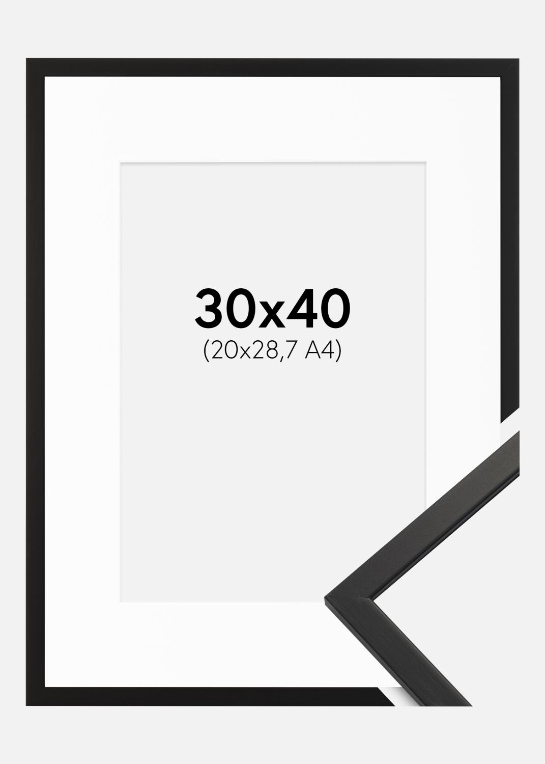 Product Image for Frame Edsbyn Acrylic Glass Black 30x40 cm - Picture Mount White 21x29.7 cm