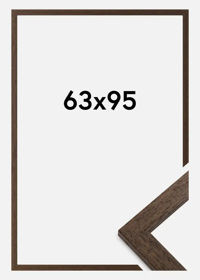 Galleri 1 Frame Brown Wood Acrylic glass 63x95 cm
