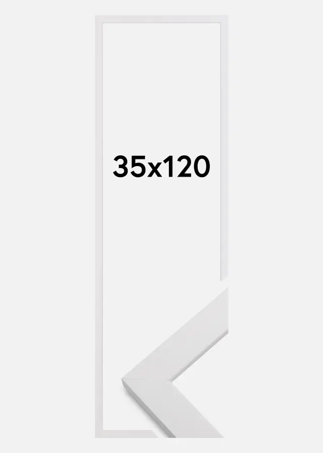 Galleri 1 Frame White Wood Acrylic glass 35x120 cm