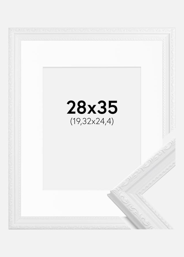Ram med passepartou Frame Abisko White 28x35 cm - Picture Mount White 8x10 inches