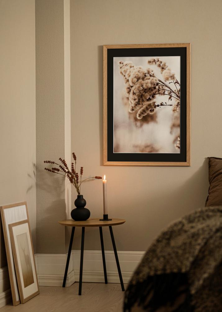 Ram med passepartou Frame Trendline Oak 30x40 cm - Picture Mount Black 20x28 cm