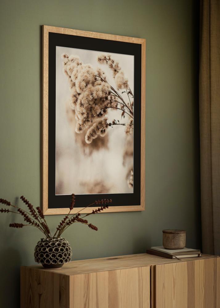 Ram med passepartou Frame Trendline Oak 30x40 cm - Picture Mount Black 20x28 cm