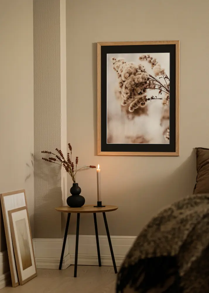 Ram med passepartou Frame Trendline Oak 60x80 cm - Picture Mount Black 50x60 cm