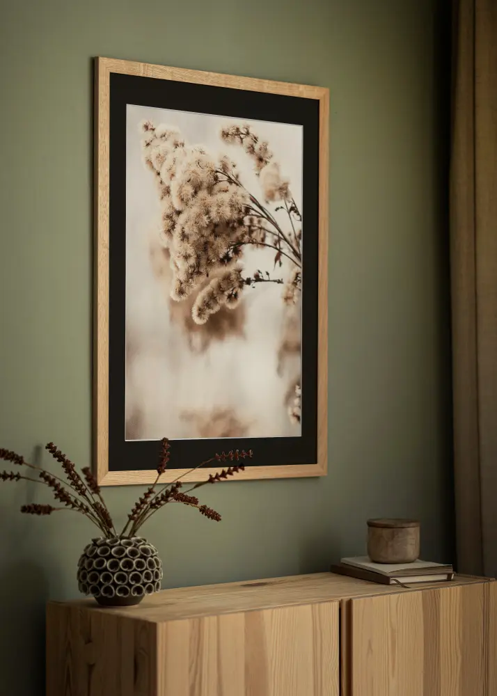 Ram med passepartou Frame Trendline Oak 60x80 cm - Picture Mount Black 50x60 cm