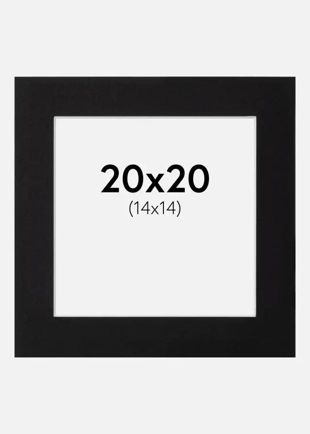 Galleri 1 Mount Canson Black (White Core) 20x20 cm (14x14)