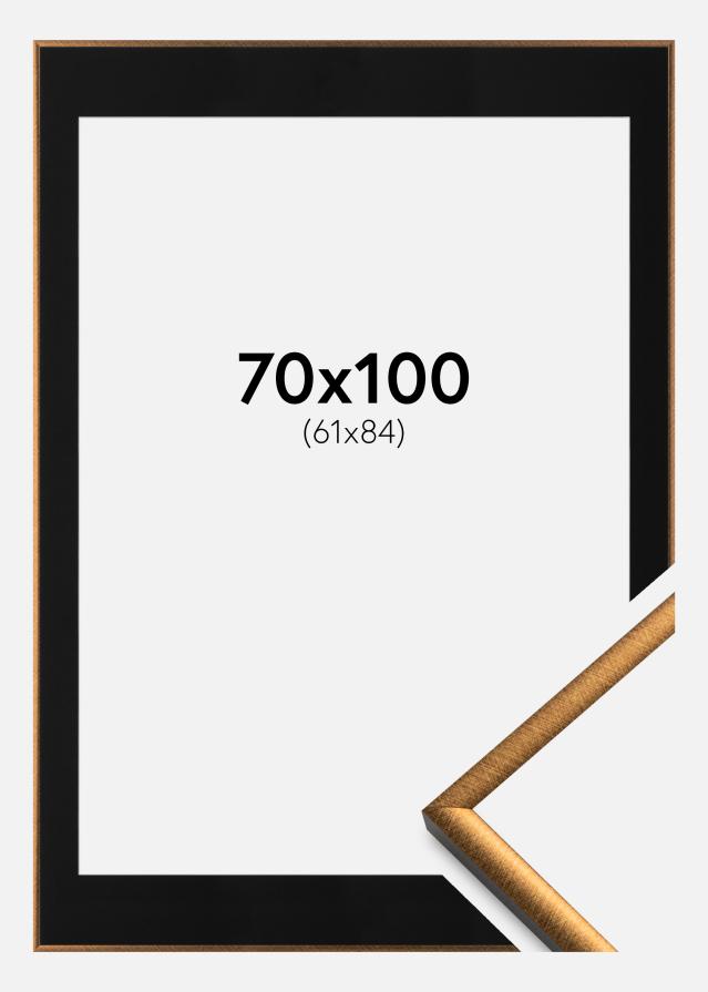 Ram med passepartou Frame New Lifestyle Bronze 70x100 cm - Picture Mount Black 62x85 cm