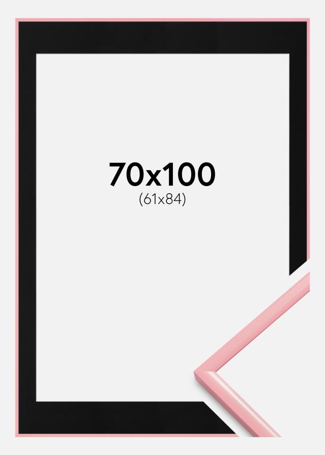 Ram med passepartou Frame New Lifestyle Pink 70x100 cm - Picture Mount Black 62x85 cm