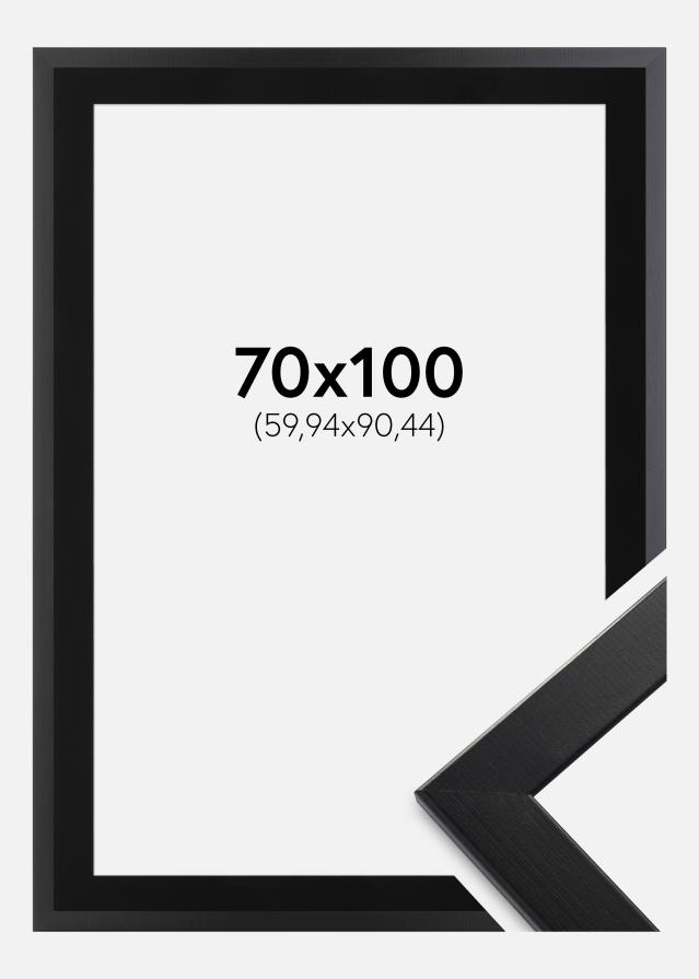 Ram med passepartou Frame Trendline Black 70x100 cm - Picture Mount Black 24x36 inches