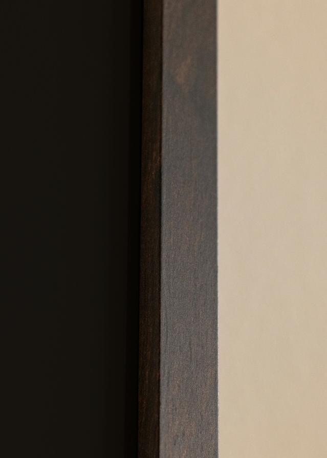 Ram med passepartou Frame Trendy Walnut 45x60 cm - Picture Mount Black 30x45 cm