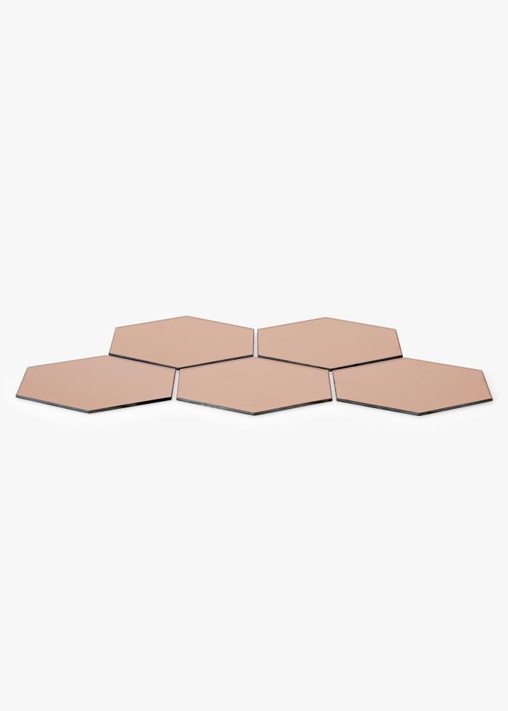 KAILA KAILA Mirror Hexagon Rose Gold 18x21 cm - 5-pack