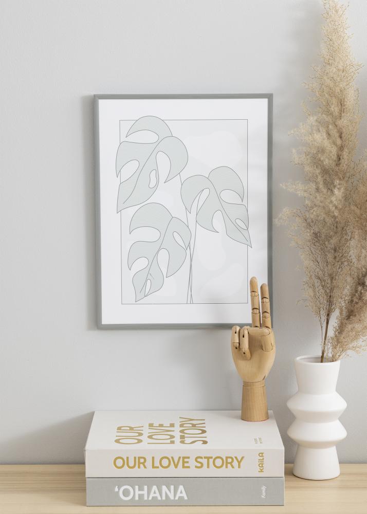 BGA Frame New Lifestyle Acrylic Glass Light Grey 70x100 cm