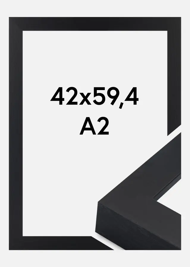 Jämtlands Ramfabrik Frame Wells Acrylic Glass Black 42x59.4 cm (A2)