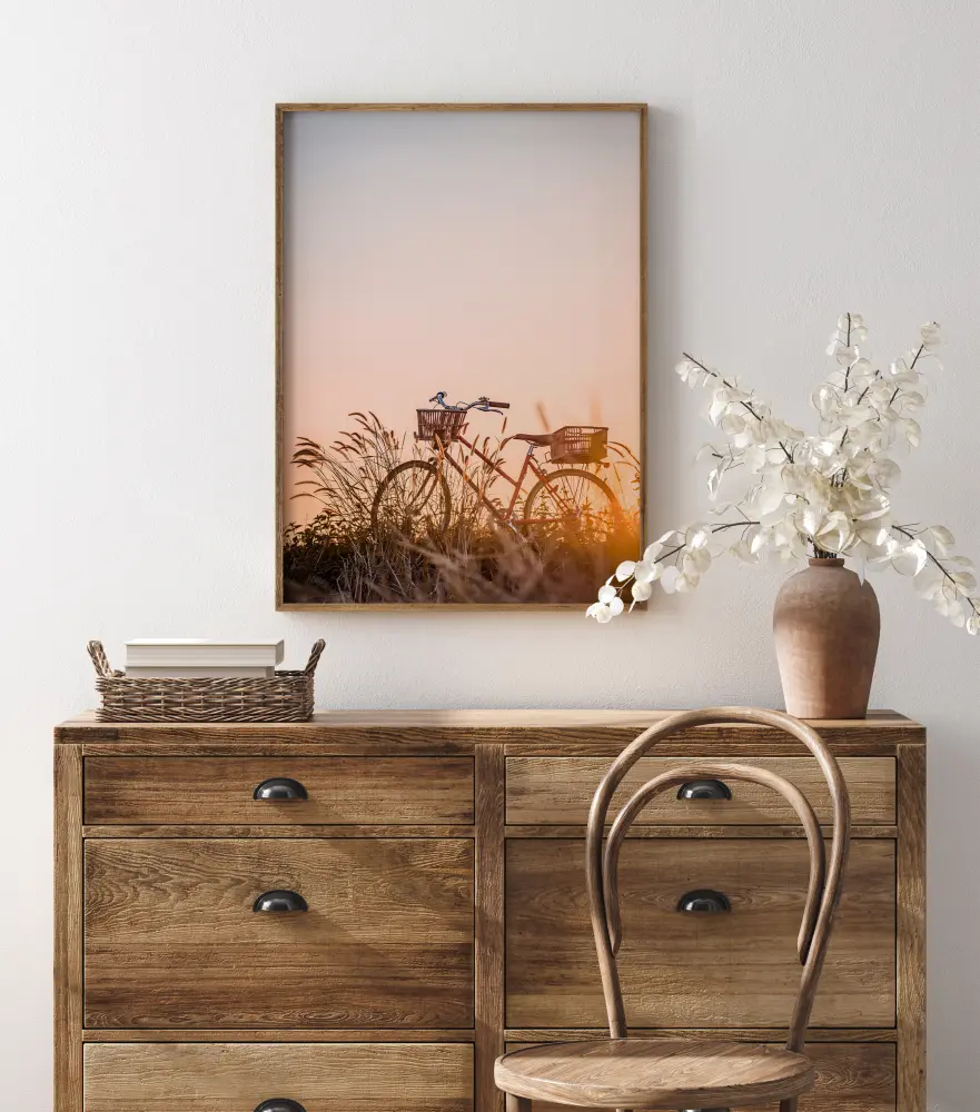Bildverkstad Bike Ride In The Sunset Poster