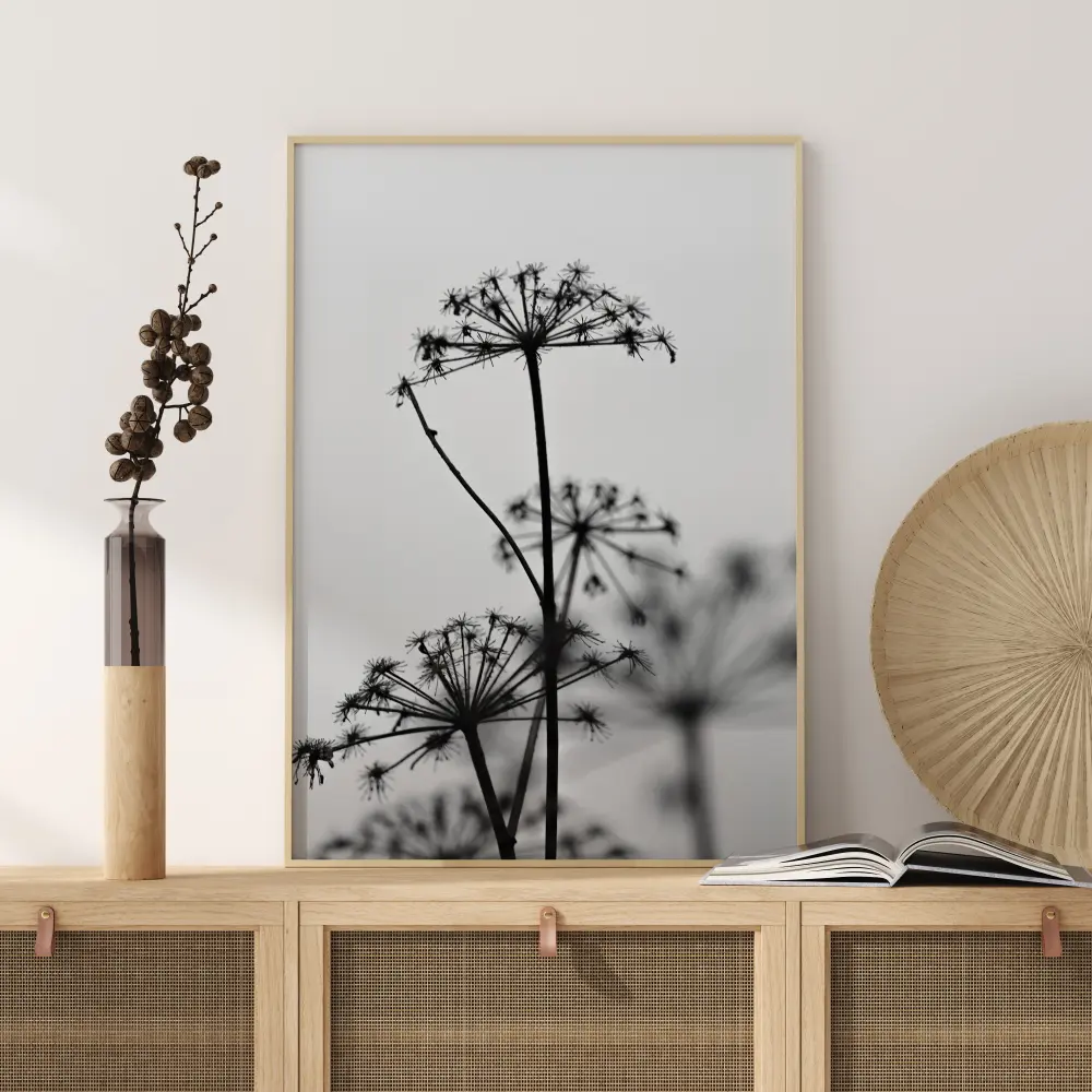 Bildverkstad Black And White Flowers Poster