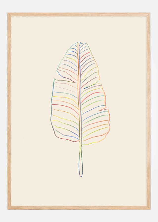 Bildverkstad Banana Rainbow Leaf Poster