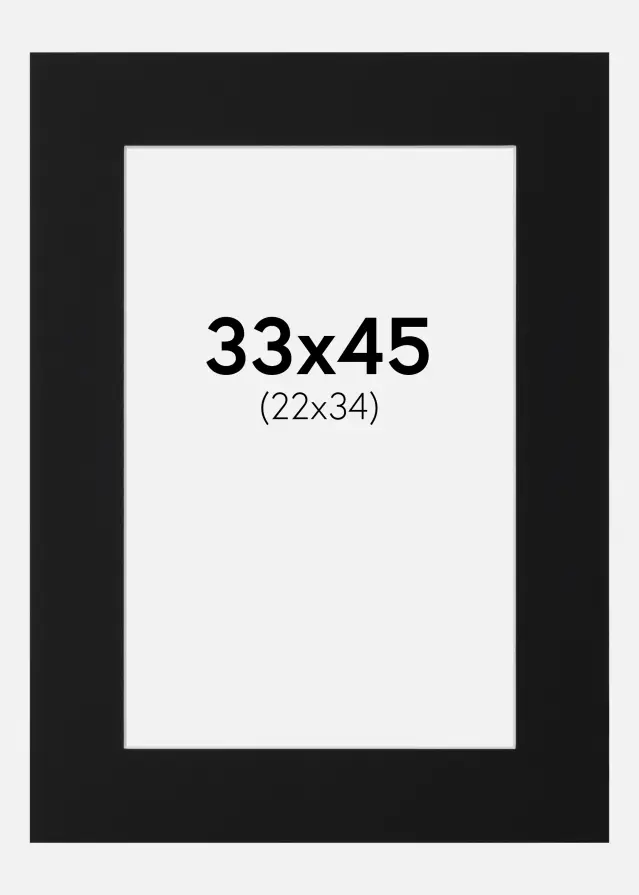 Artlink Mount Black Standard (White Core) 33x45 cm (22x34)