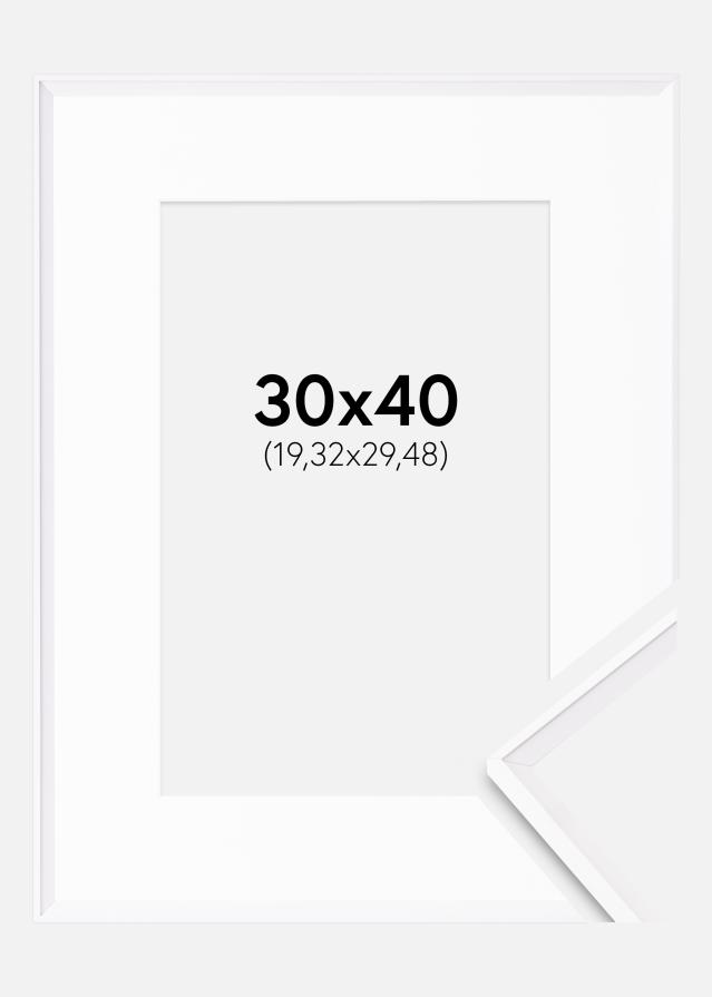 Ram med passepartou Frame Desire White 30x40 cm - Picture Mount White 8x12 inches