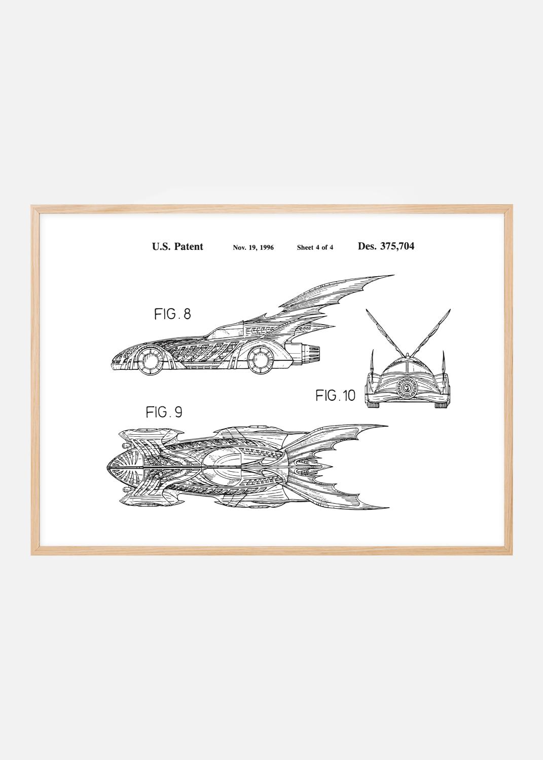 Product Image for Patent drawing - Batman - Batmobile 1996 IIII Poster (70x100 cm)