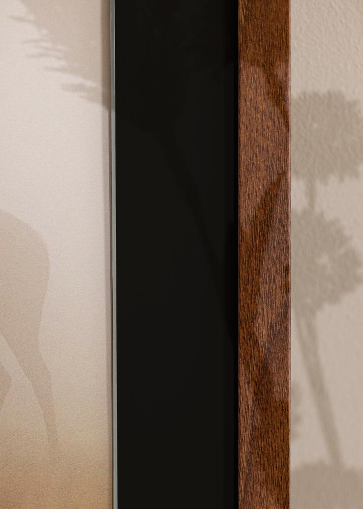 Ram med passepartou Frame Stilren Warm Brown 40x50 cm - Picture Mount Black 27x35 cm