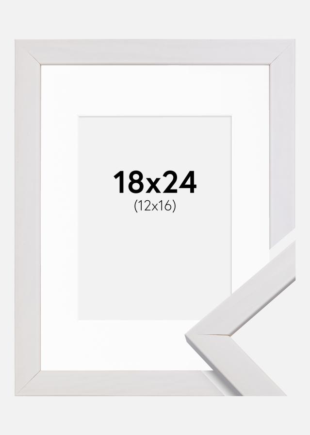 Ram med passepartou Frame Stilren White 18x24 cm - Picture Mount White 13x17 cm