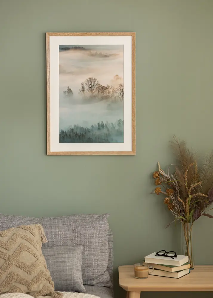 Ram med passepartou Frame Fiorito Light Oak 60x80 cm - Picture Mount White 50x70 cm