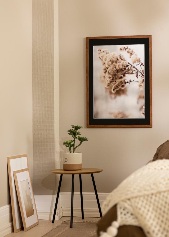 Ram med passepartou Frame Stilren Warm Brown 40x50 cm - Picture Mount Black 27x35 cm