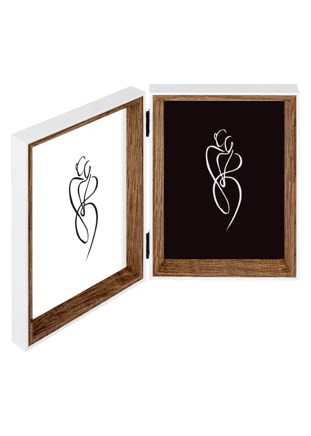 Walther Silhouette Folding Frame Walnut 10x15 cm – 2 Pictures