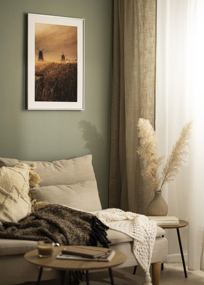 Ram med passepartou Frame Desire Silver 13x18 cm - Picture Mount White 10x12 cm