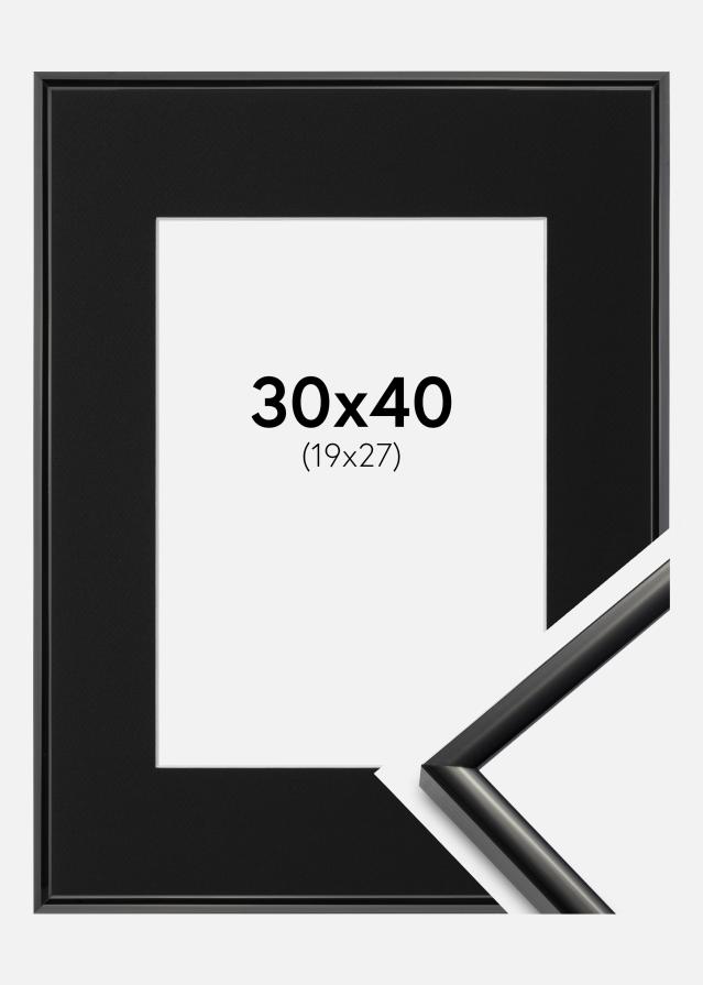 Ram med passepartou Frame New Lifestyle Black 30x40 cm - Picture Mount Black 20x28 cm