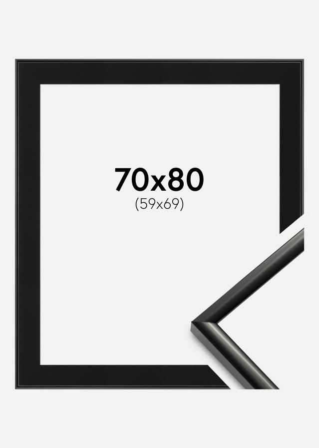Ram med passepartou Frame New Lifestyle Black 70x80 cm - Picture Mount Black 60x70 cm