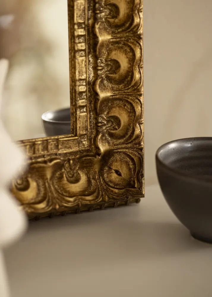 Ramverkstad 60x90 Ombud Mirror Skokloster Gold - Custom Size