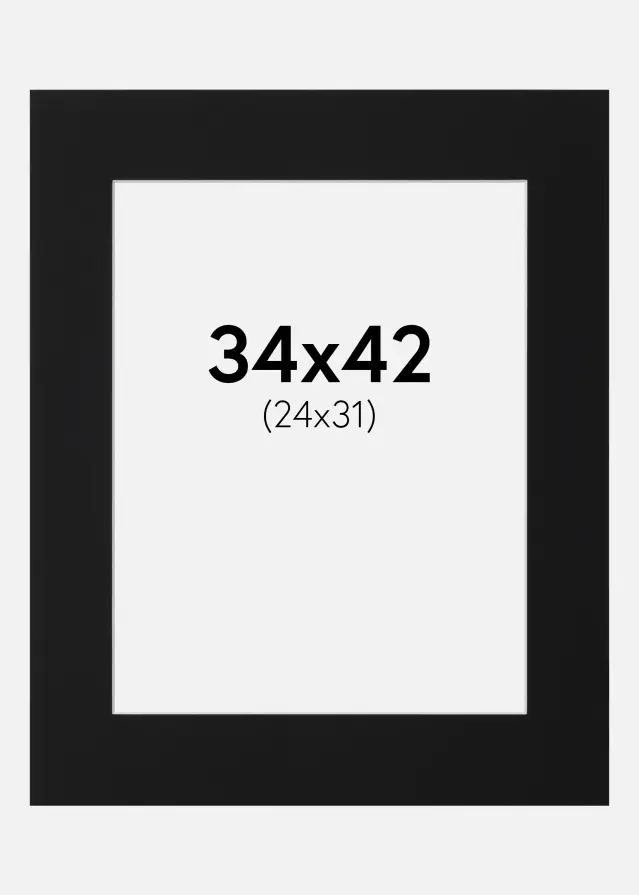 Artlink Mount Black Standard (White Core) 34x42 cm (24x31)