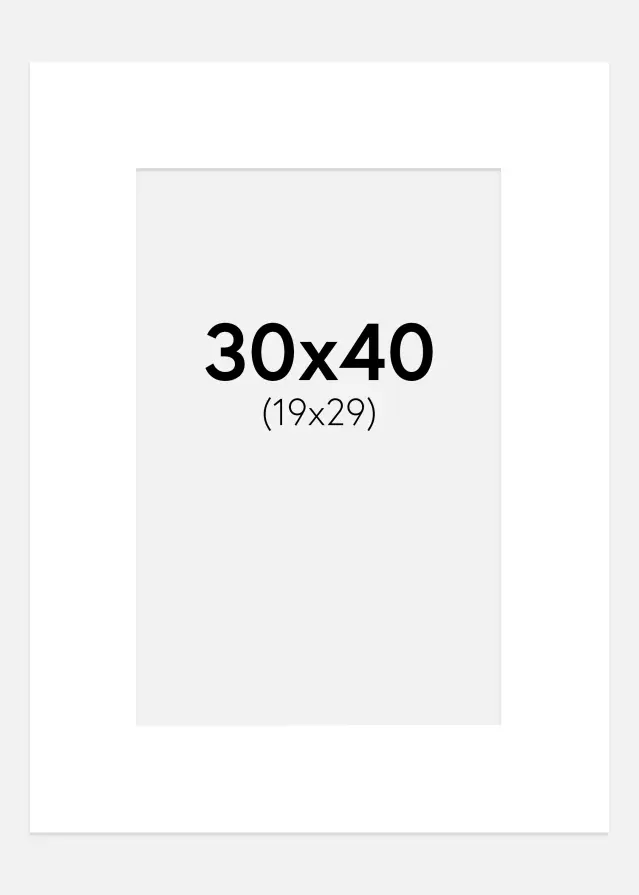Galleri 1 Mount Super White (White Core) 30x40 cm (19x29 cm)