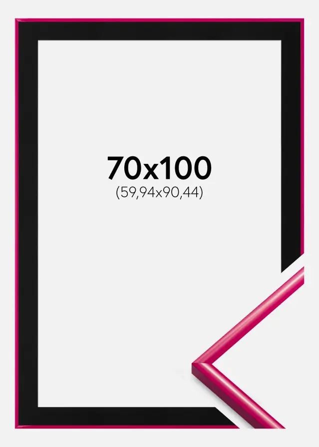 Ram med passepartou Frame New Lifestyle Dark Pink 70x100 cm - Picture Mount Black 24x36 inches