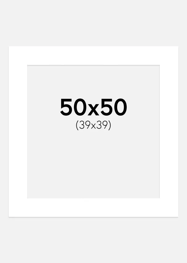 Galleri 1 Mount Super White (White Core) 50x50 cm (39x39 cm)