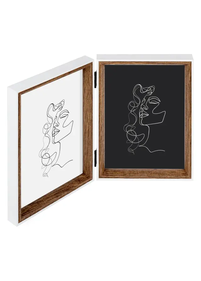 Walther Silhouette Folding Frame Walnut 13x18 cm – 2 Pictures