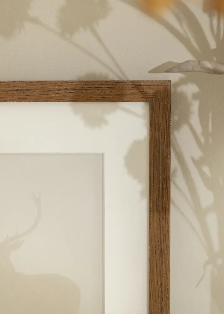 Ram med passepartou Frame Fiorito Dark Oak 40x50 cm - Picture Mount White 29,7x42 cm (A3)