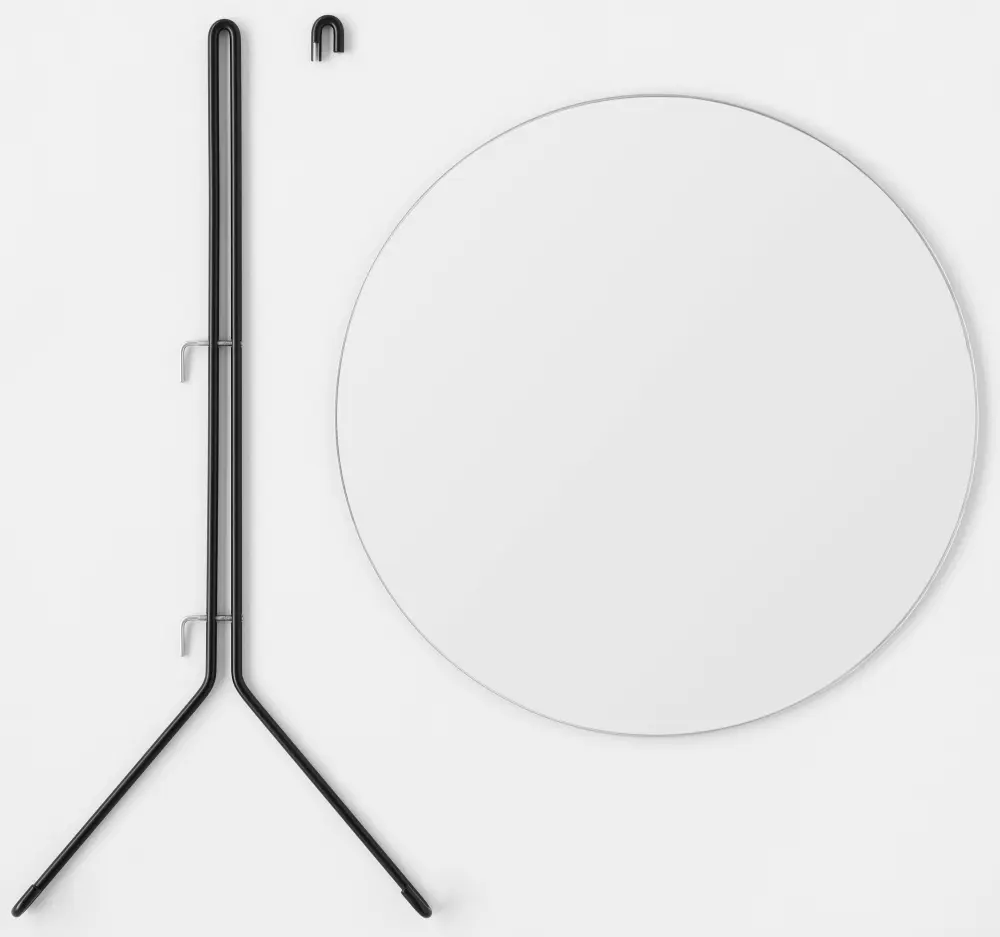 Moebe Moebe Wall Mirror Svart 70 cm Ø
