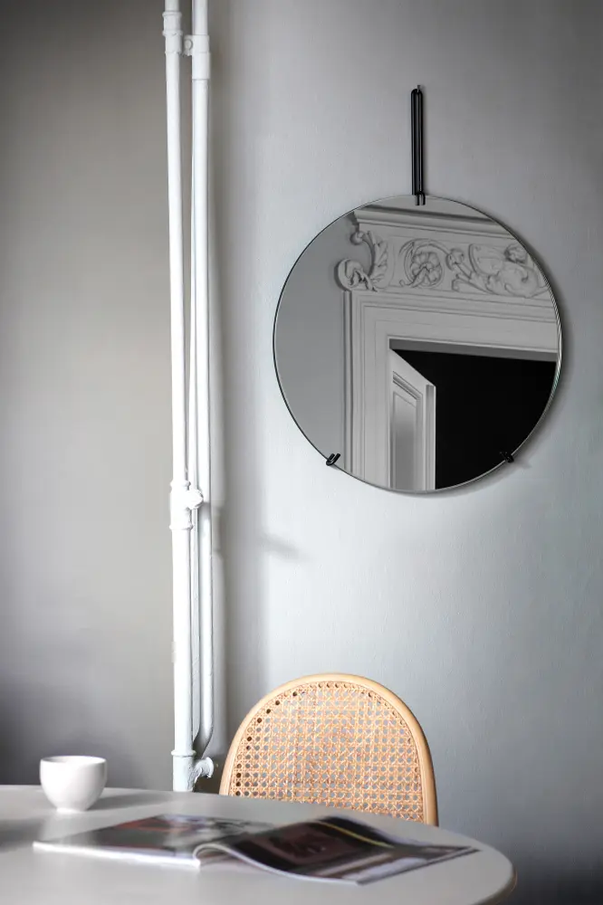 Moebe Moebe Wall Mirror Svart 70 cm Ø