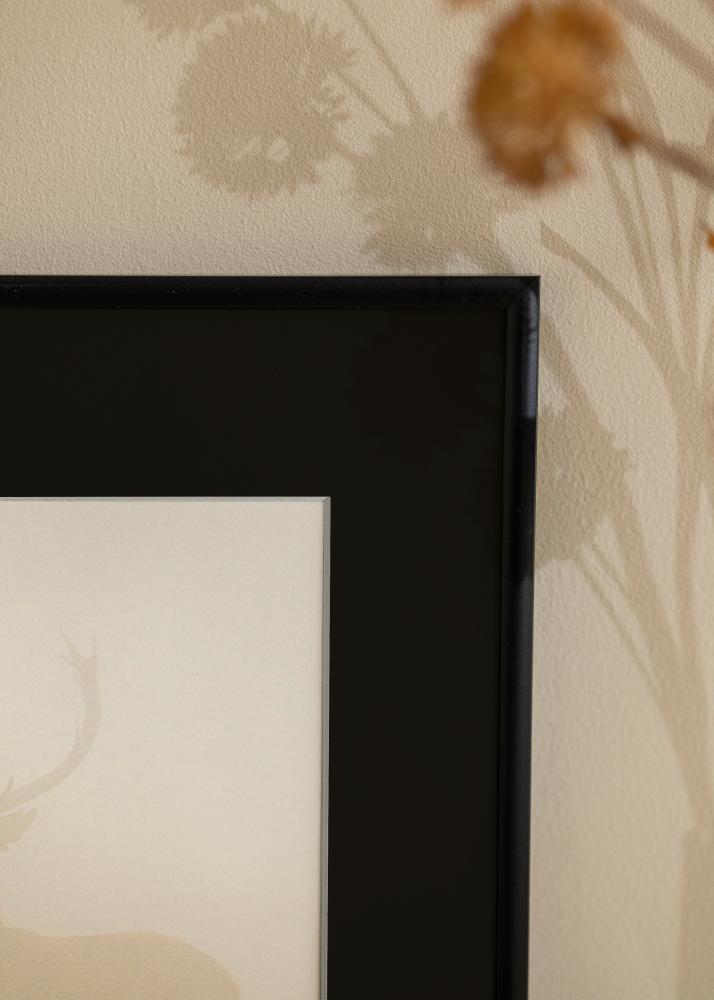 Ram med passepartou Frame New Lifestyle Matt Black 70x100 cm - Picture Mount Black 24x36 inches