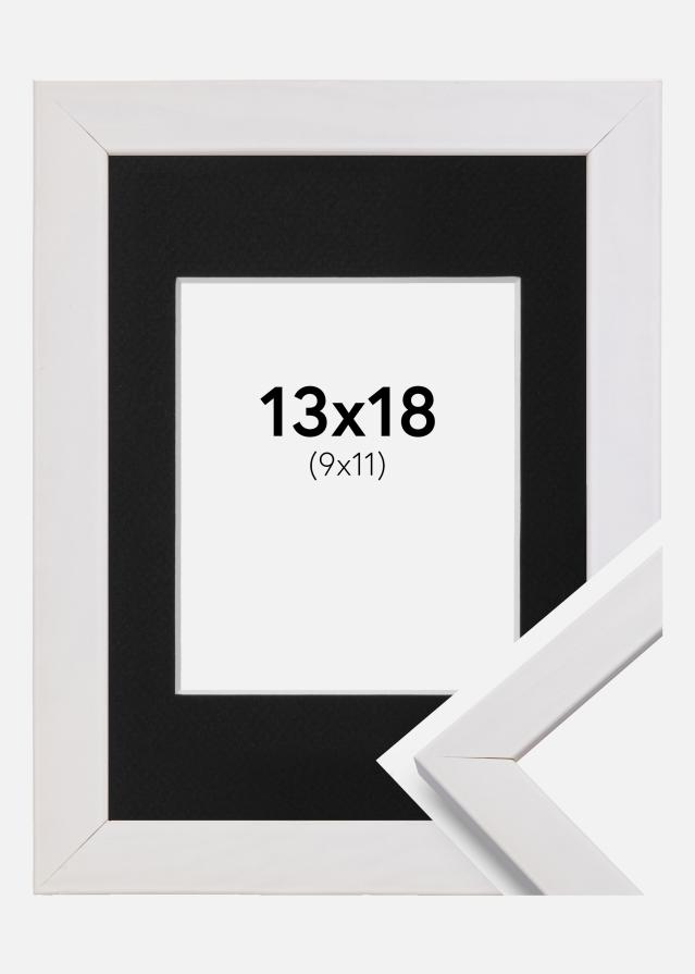 Ram med passepartou Frame Stilren White 13x18 cm - Picture Mount Black 10x12 cm