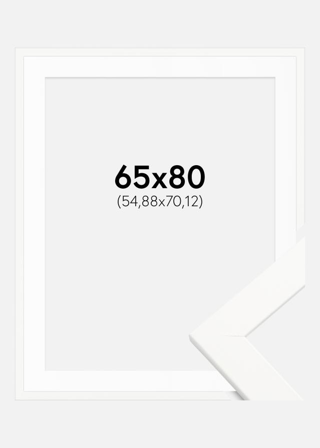 Ram med passepartou Frame Trendline White 65x80 cm - Picture Mount White 22x28 inches