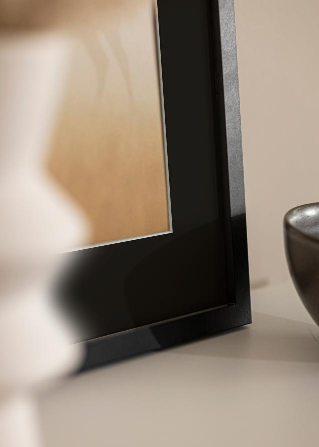 Ram med passepartou Frame Trendy Black 45x60 cm - Picture Mount Black 30x45 cm
